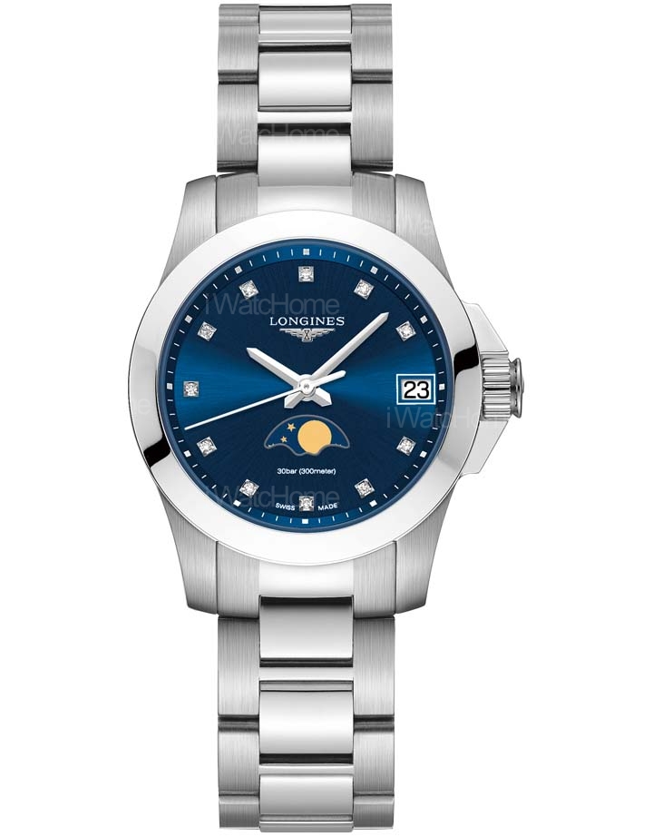 Conquest征服者系列月相女士腕錶